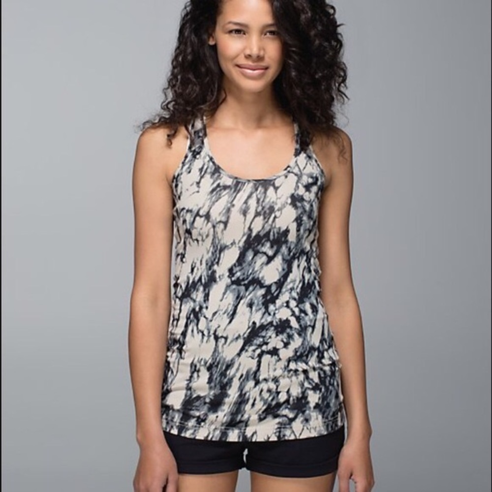 Lululemon Marble Print Razorback Yoga Tank